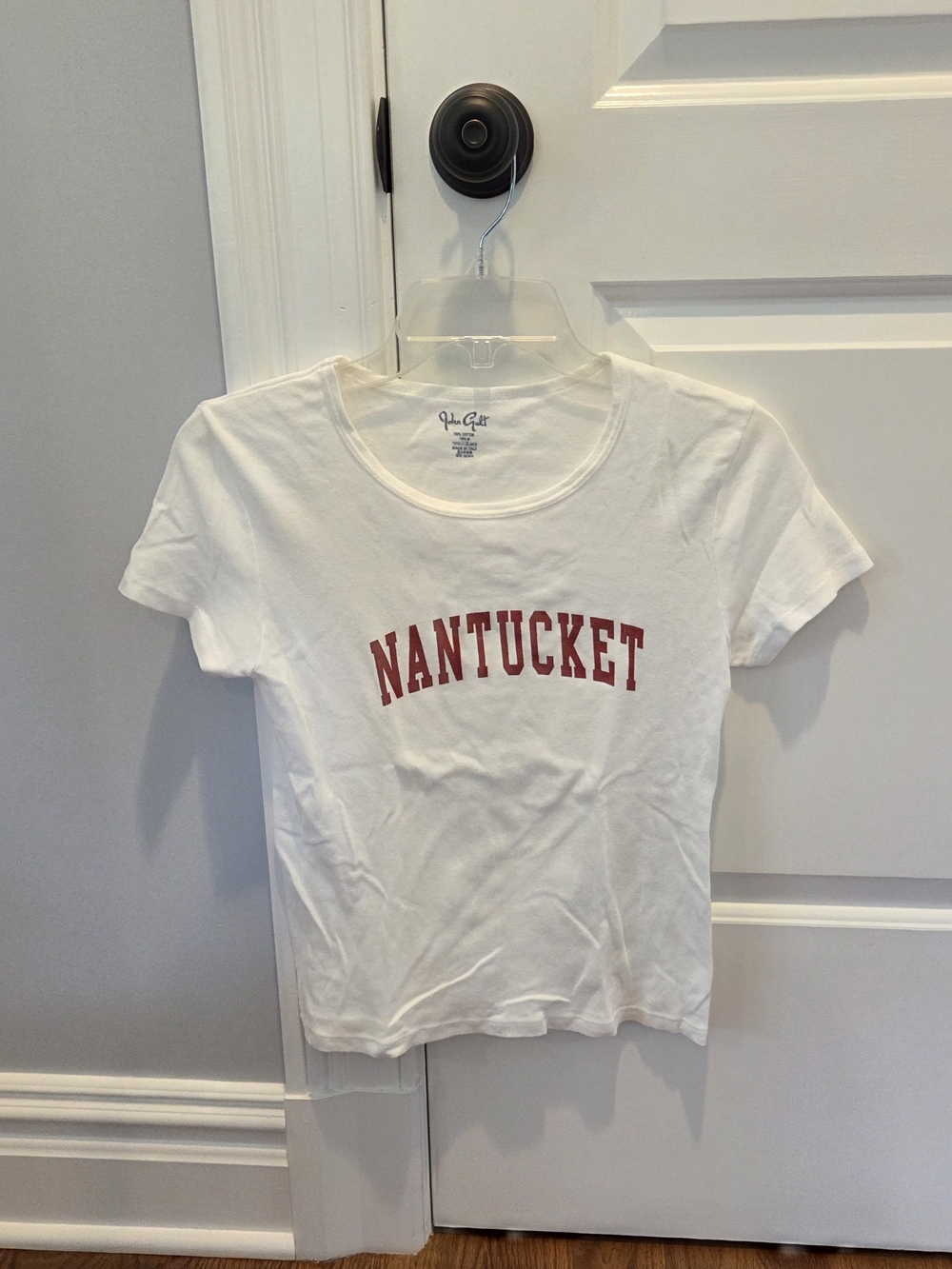 Brandy Melville White Nantucket Arch Graphic Tee